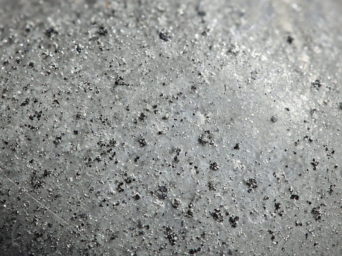 Macro of silver-halide grain on a glass plate